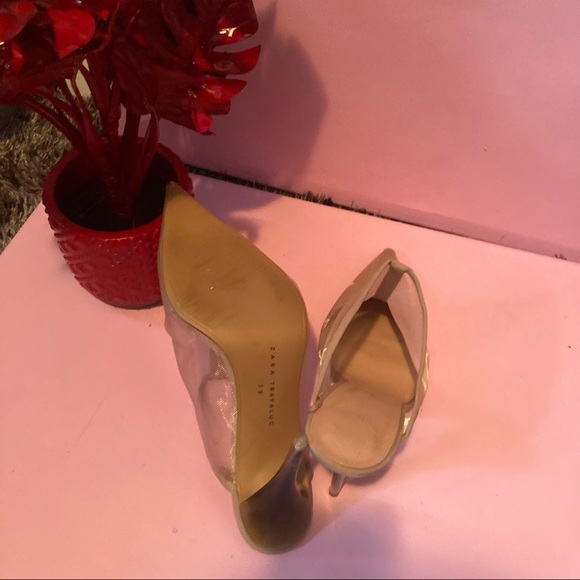 Zara Nude Mesh Mules Size 40 - Picture 11 of 11